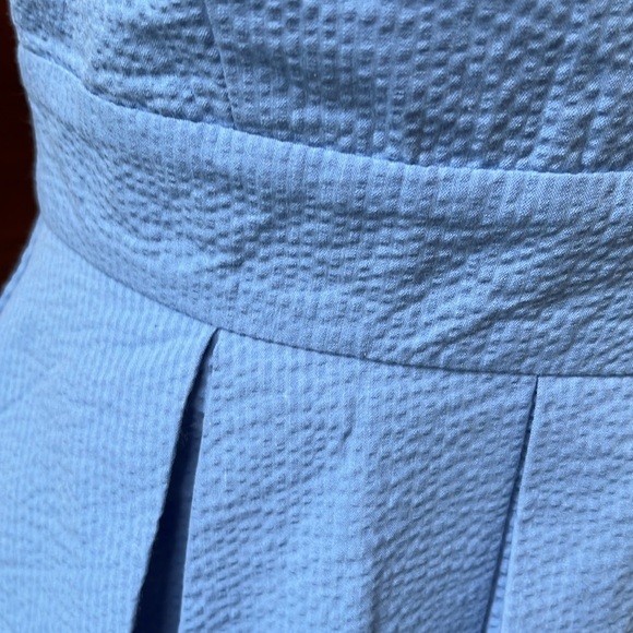 Lauren James  Corbin Dress Delta blue NWT strapless  tie back pleated skirt Sz S - Picture 3 of 13